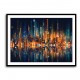 City Of Lights Abstract Skyline Wall Art