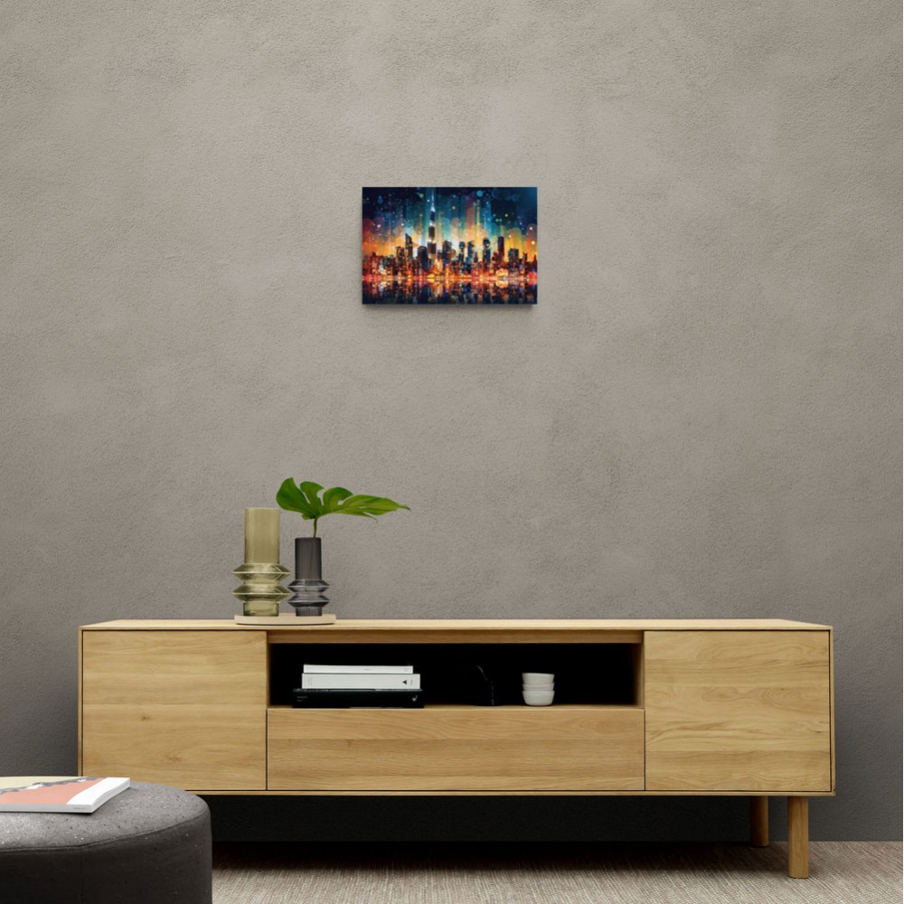 Dubai City Lights Skyline Wall Art