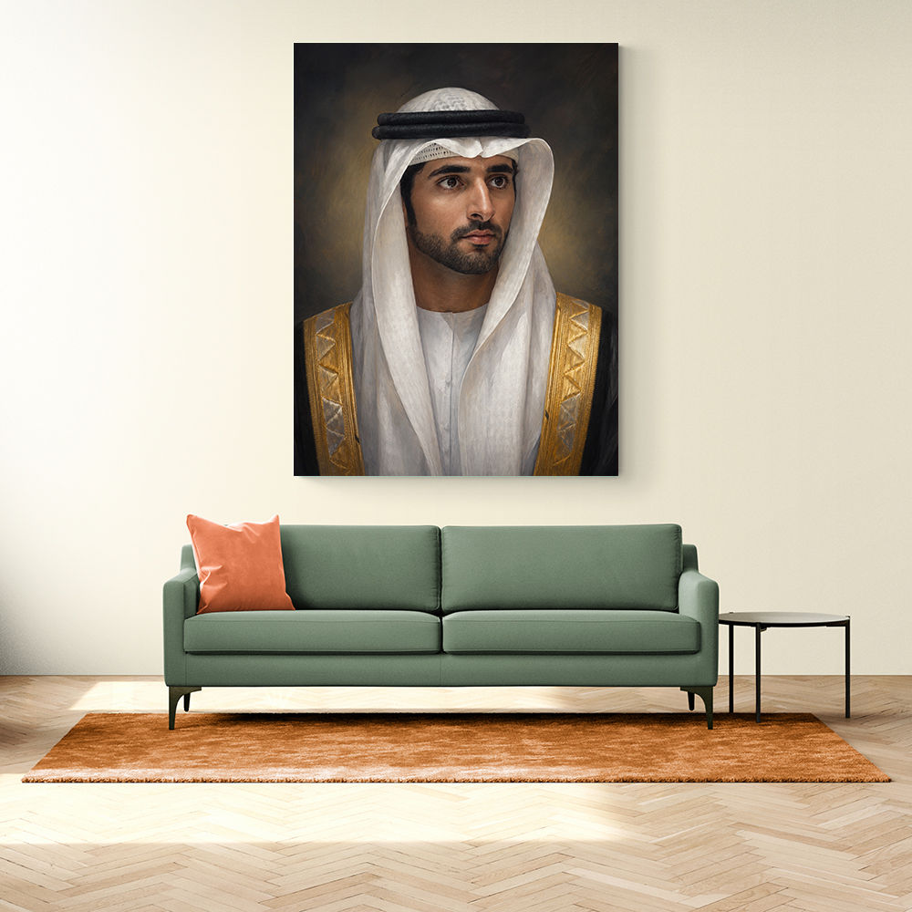 Sheikh Hamdan bin Mohammed bin Rashid Al Maktoum Classic Royal Portrait