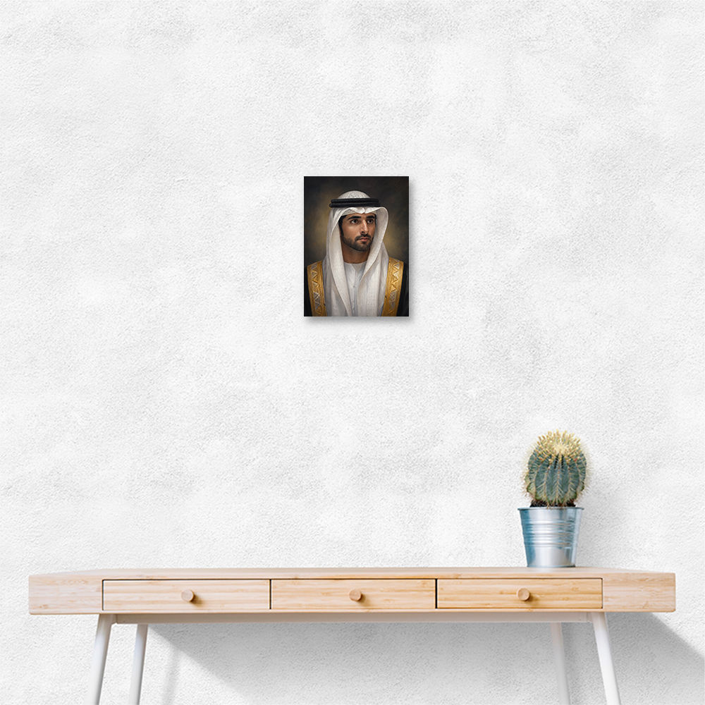 Sheikh Hamdan bin Mohammed bin Rashid Al Maktoum Classic Royal Portrait