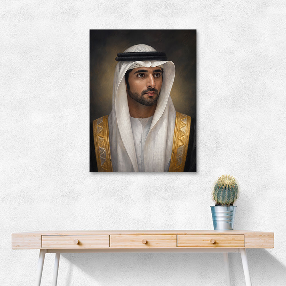 Sheikh Hamdan bin Mohammed bin Rashid Al Maktoum Classic Royal Portrait