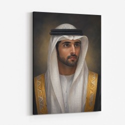 Sheikh Hamdan bin Mohammed bin Rashid Al Maktoum Classic Royal Portrait