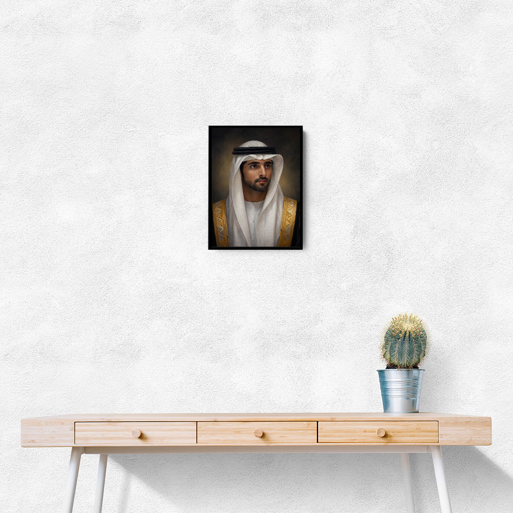 Sheikh Hamdan bin Mohammed bin Rashid Al Maktoum Classic Royal Portrait