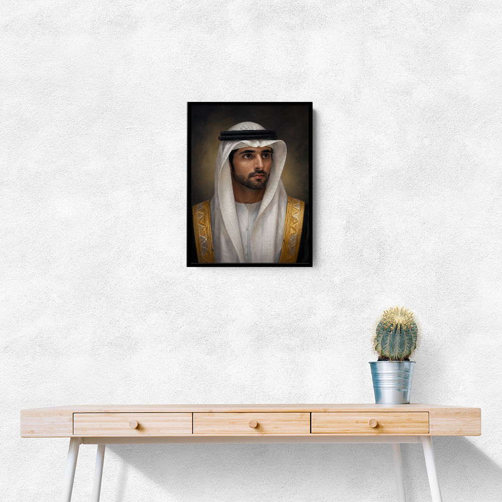 Sheikh Hamdan bin Mohammed bin Rashid Al Maktoum Classic Royal Portrait