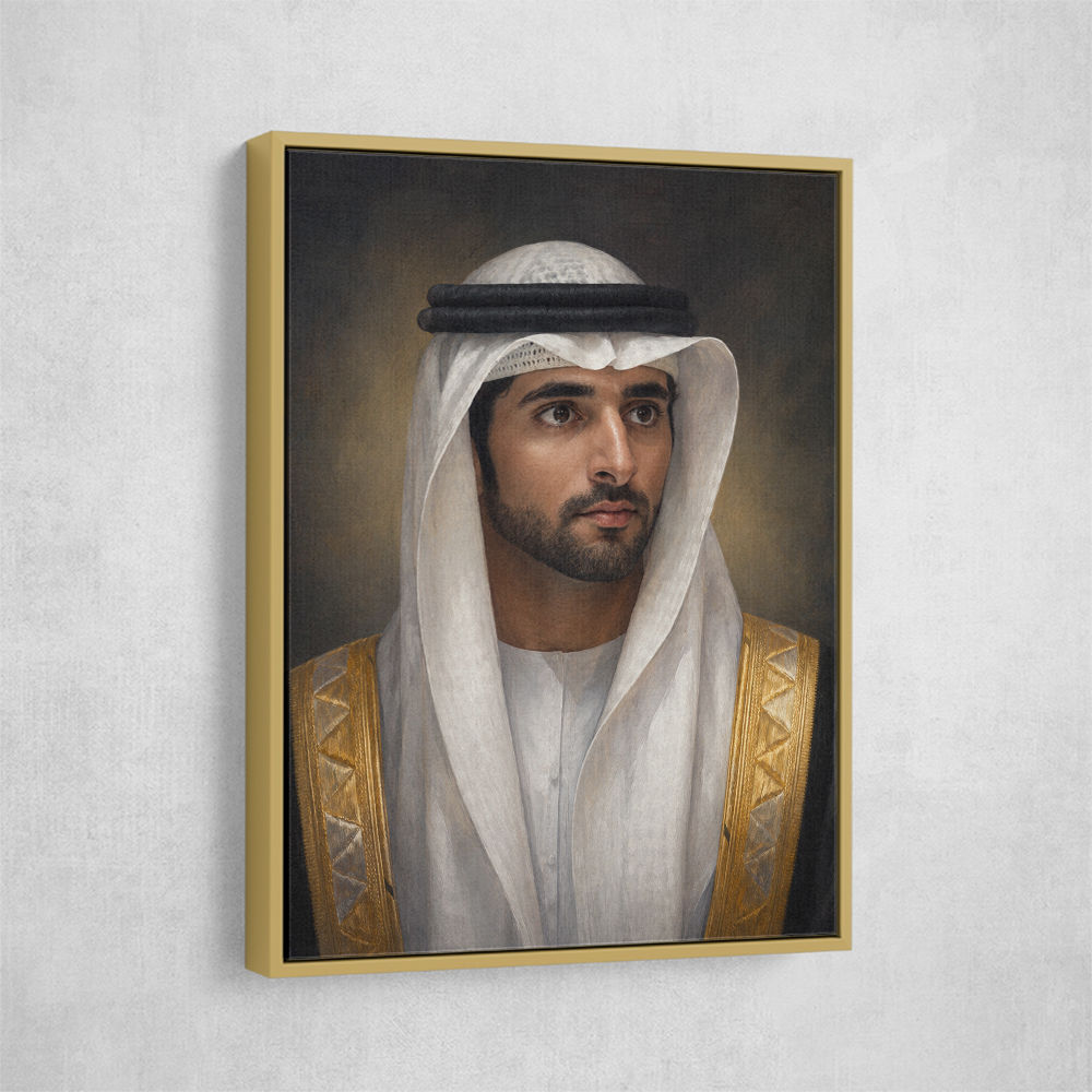Sheikh Hamdan bin Mohammed bin Rashid Al Maktoum Classic Royal Portrait