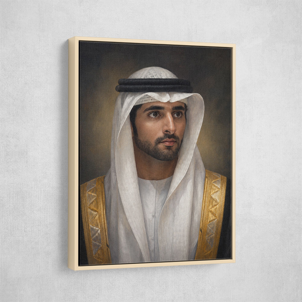 Sheikh Hamdan bin Mohammed bin Rashid Al Maktoum Classic Royal Portrait