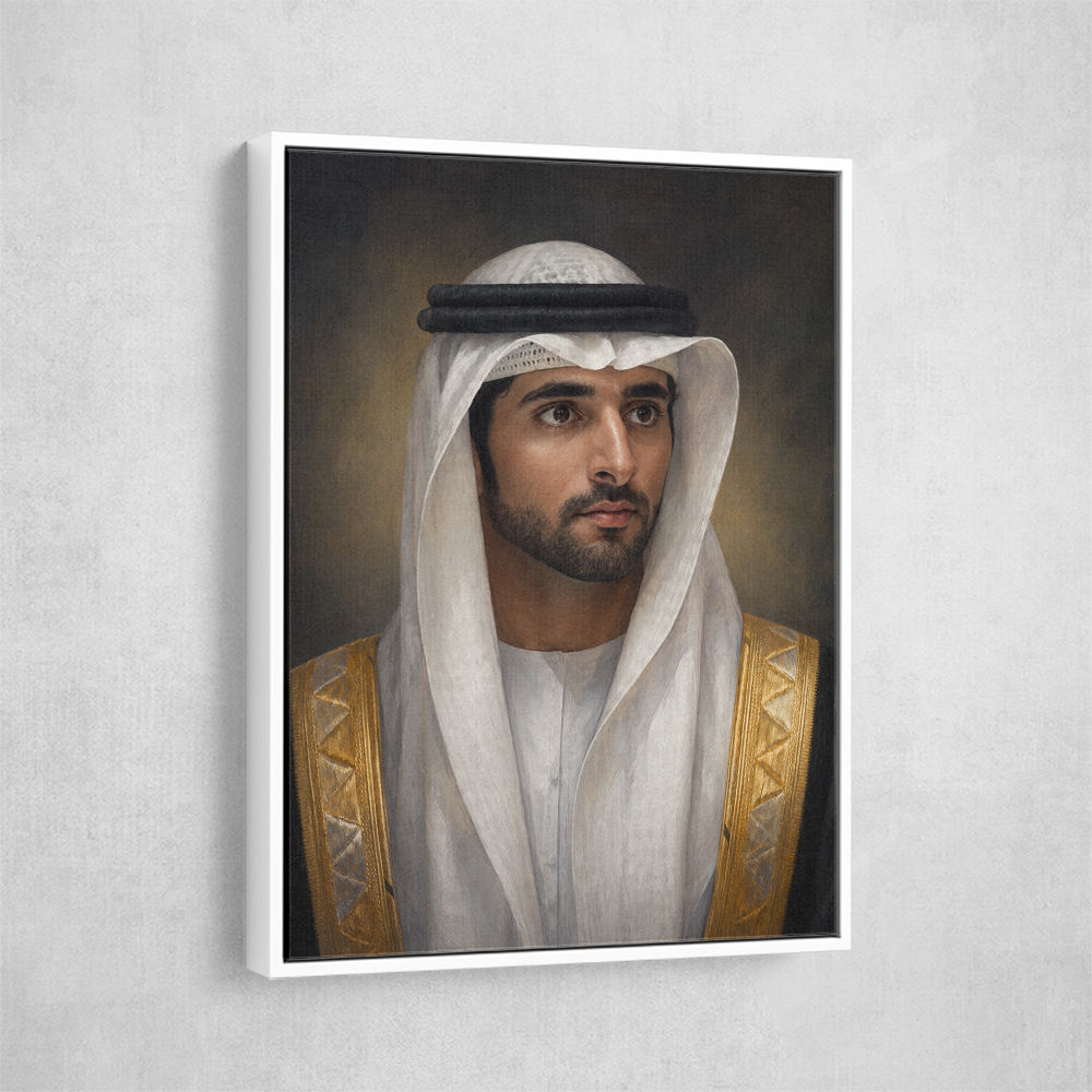 Sheikh Hamdan bin Mohammed bin Rashid Al Maktoum Classic Royal Portrait