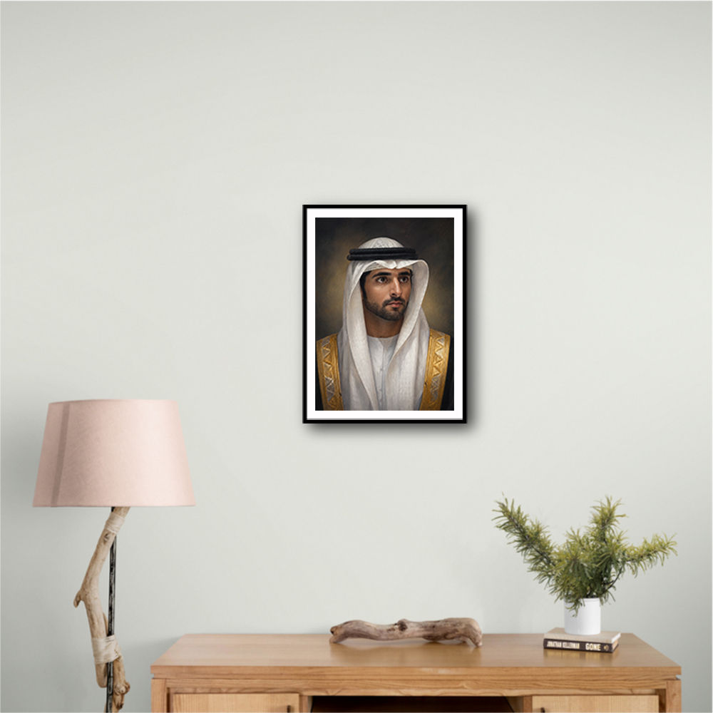 Sheikh Hamdan bin Mohammed bin Rashid Al Maktoum Classic Royal Portrait