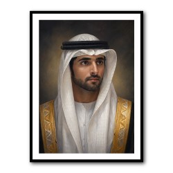 Sheikh Hamdan bin Mohammed bin Rashid Al Maktoum Classic Royal Portrait