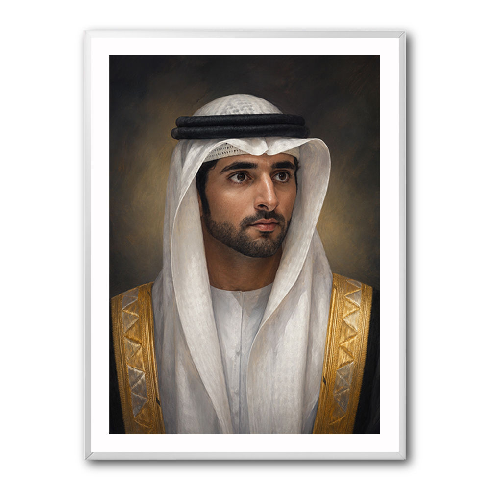 Sheikh Hamdan bin Mohammed bin Rashid Al Maktoum Classic Royal Portrait