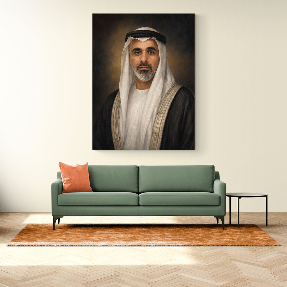 Sheikh Khaled bin Mohamed bin Zayed Al Nahyan Classic Royal Portrait
