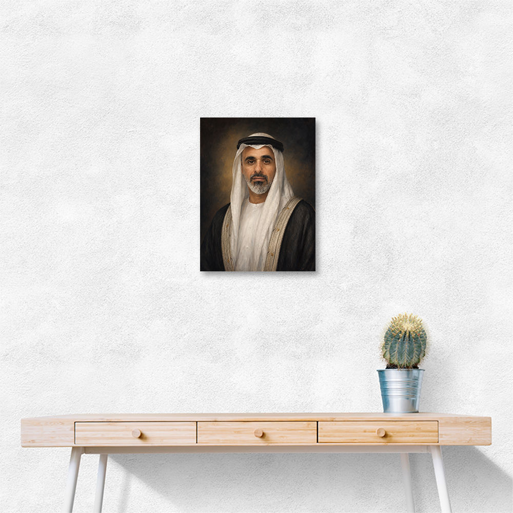 Sheikh Khaled bin Mohamed bin Zayed Al Nahyan Classic Royal Portrait