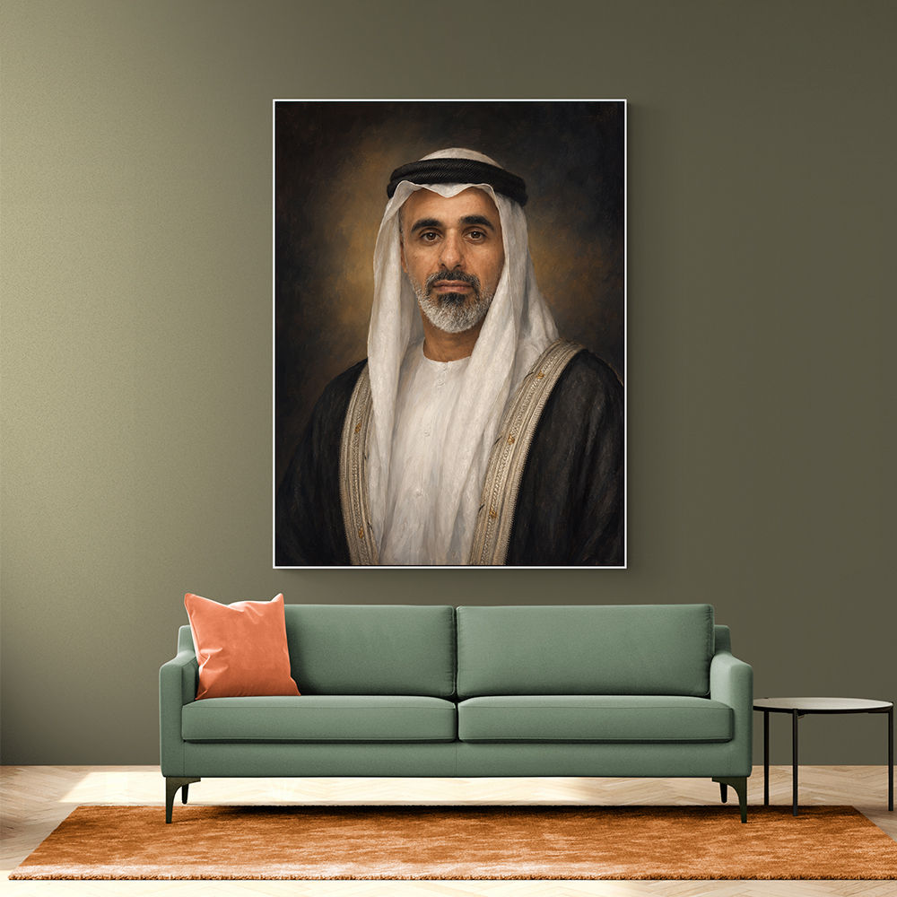 Sheikh Khaled bin Mohamed bin Zayed Al Nahyan Classic Royal Portrait