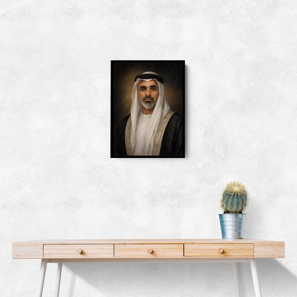 Sheikh Khaled bin Mohamed bin Zayed Al Nahyan Classic Royal Portrait