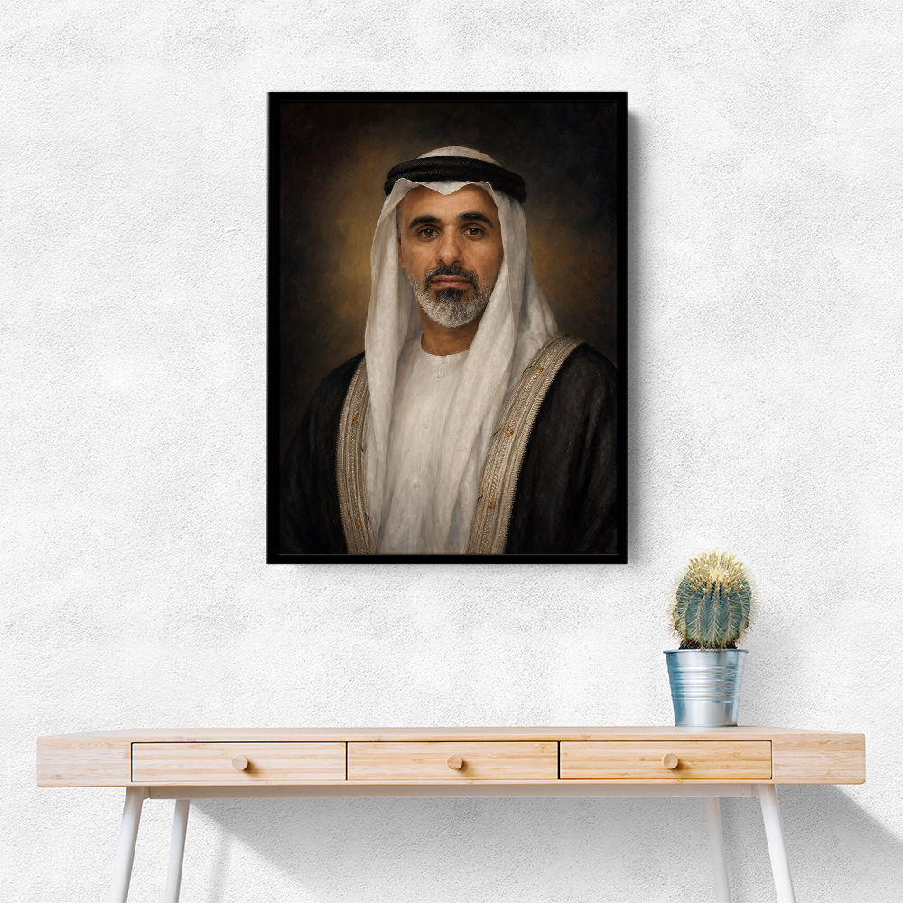 Sheikh Khaled bin Mohamed bin Zayed Al Nahyan Classic Royal Portrait