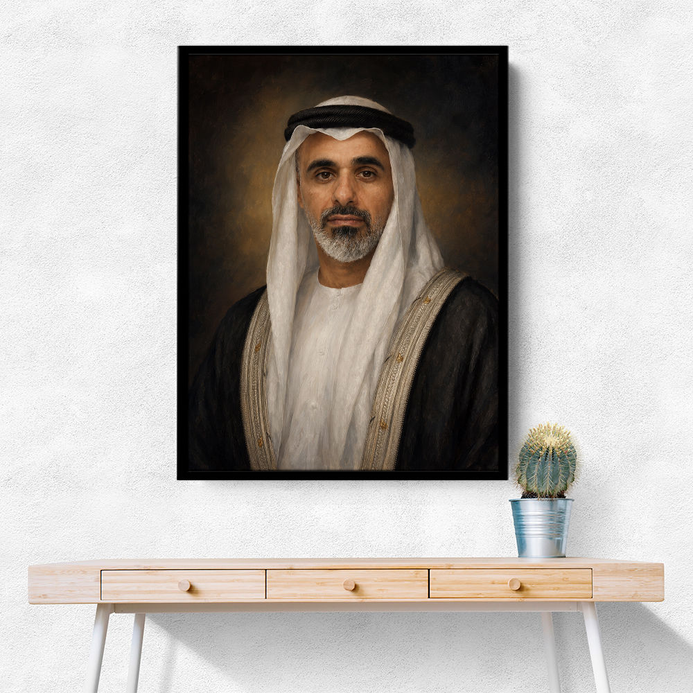 Sheikh Khaled bin Mohamed bin Zayed Al Nahyan Classic Royal Portrait