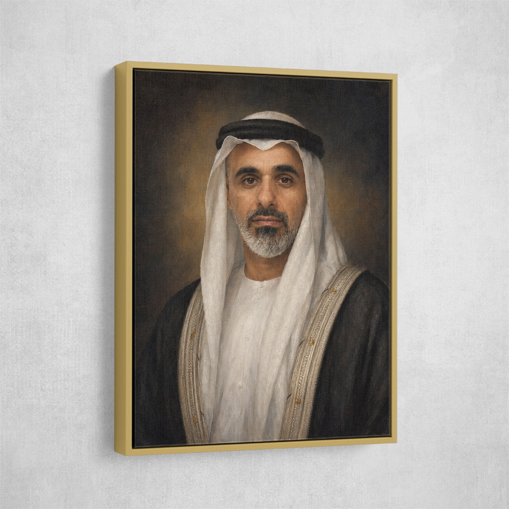 Sheikh Khaled bin Mohamed bin Zayed Al Nahyan Classic Royal Portrait