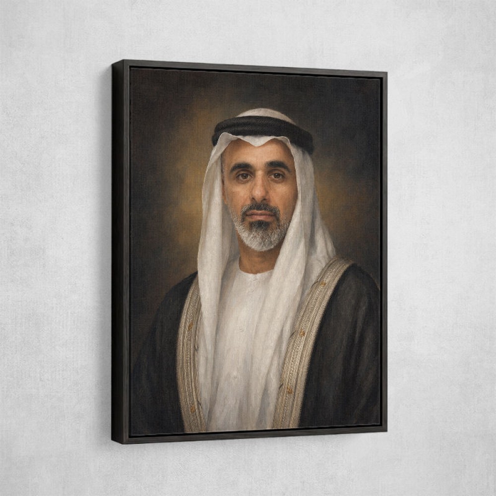 Sheikh Khaled bin Mohamed bin Zayed Al Nahyan Classic Royal Portrait