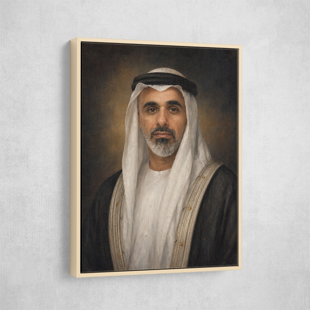 Sheikh Khaled bin Mohamed bin Zayed Al Nahyan Classic Royal Portrait