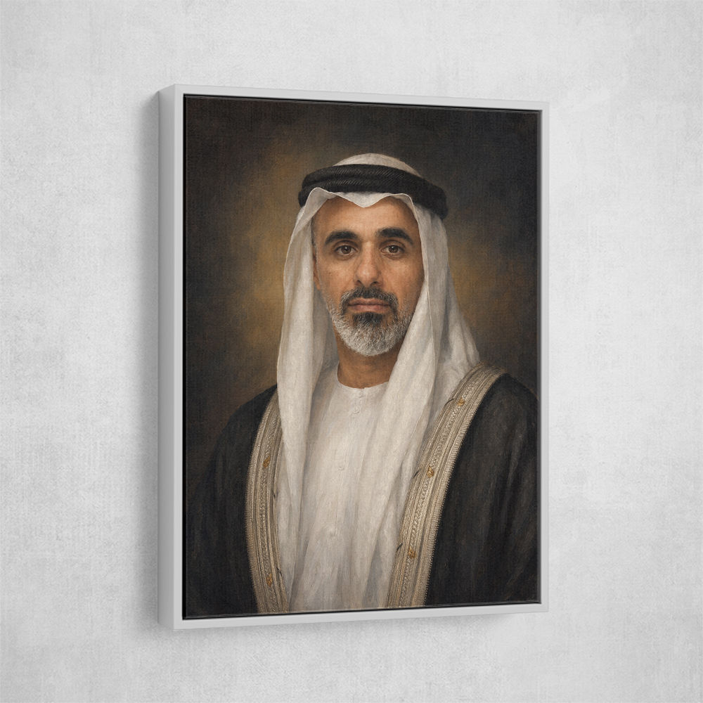 Sheikh Khaled bin Mohamed bin Zayed Al Nahyan Classic Royal Portrait