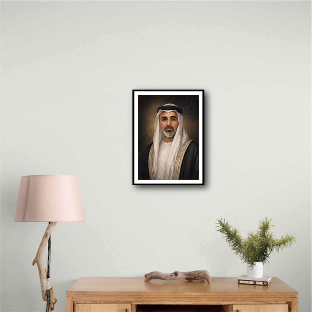 Sheikh Khaled bin Mohamed bin Zayed Al Nahyan Classic Royal Portrait