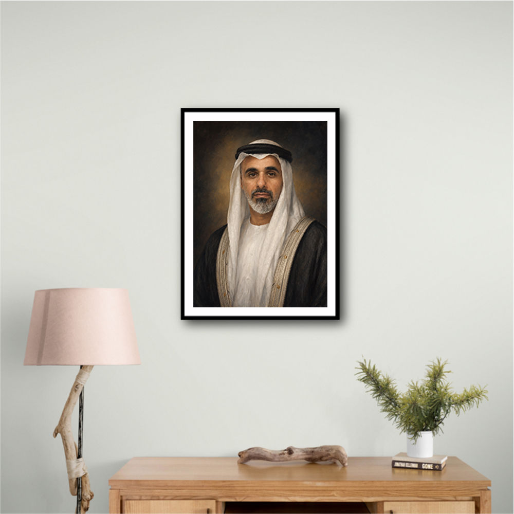 Sheikh Khaled bin Mohamed bin Zayed Al Nahyan Classic Royal Portrait