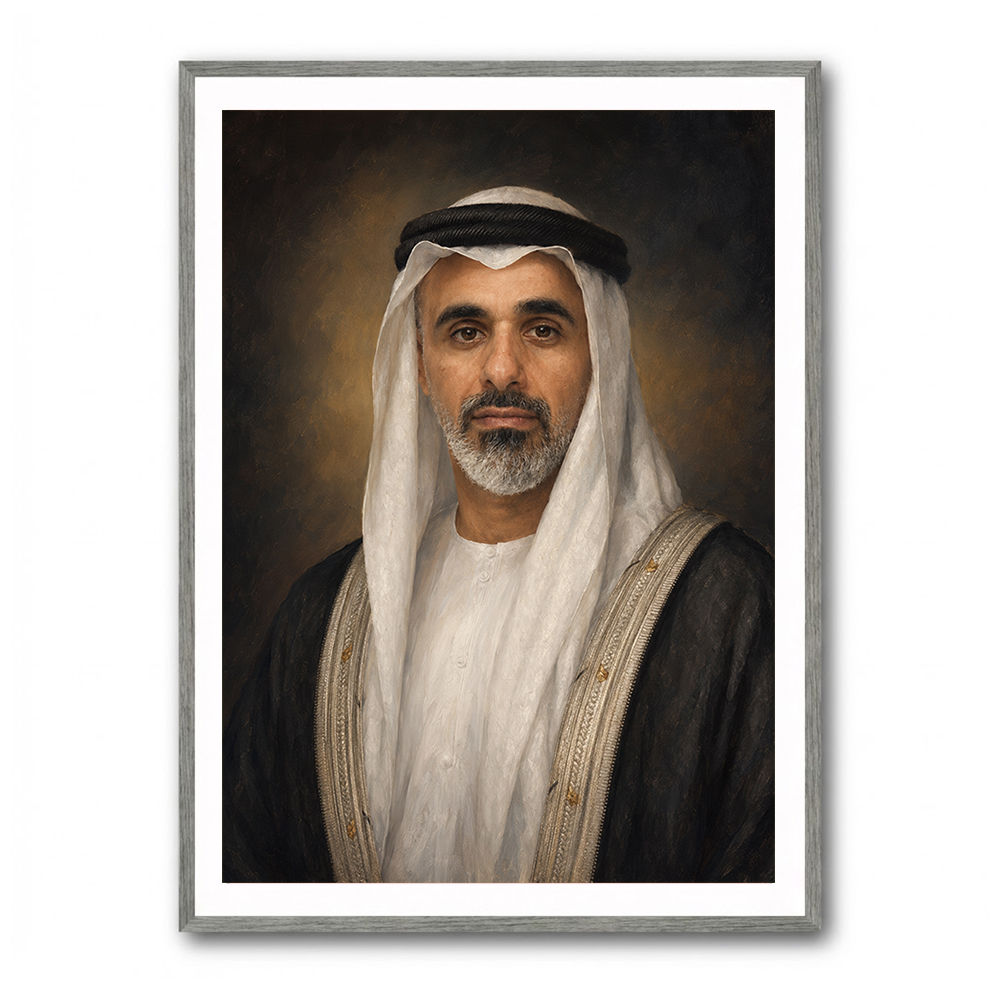 Sheikh Khaled bin Mohamed bin Zayed Al Nahyan Classic Royal Portrait