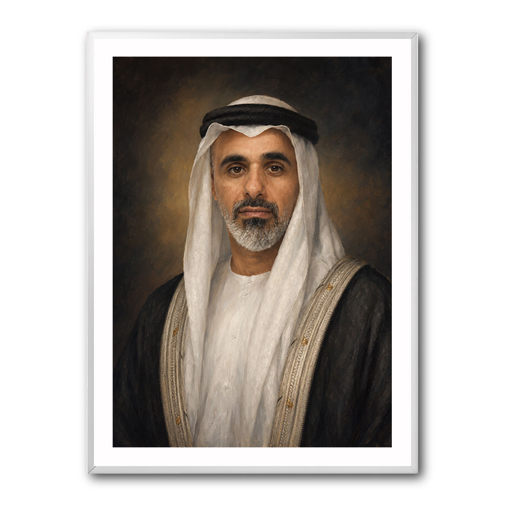 Sheikh Khaled bin Mohamed bin Zayed Al Nahyan Classic Royal Portrait