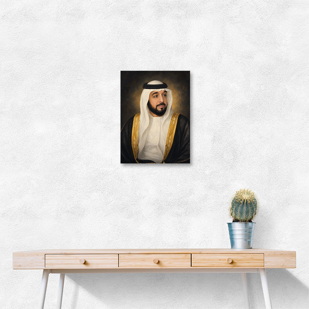 Sheikh Khalifa Bin Zayed Al Nahyan Classic Royal Portrait 