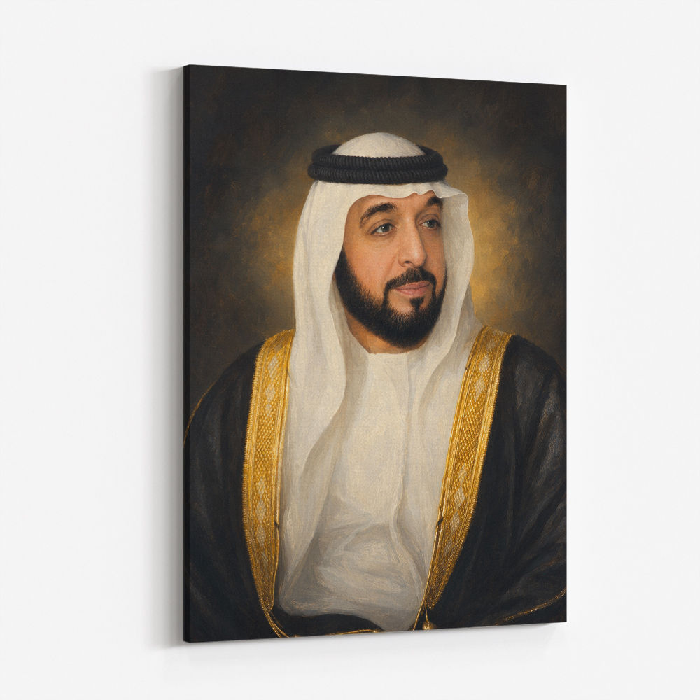 Sheikh Khalifa Bin Zayed Al Nahyan Classic Royal Portrait 