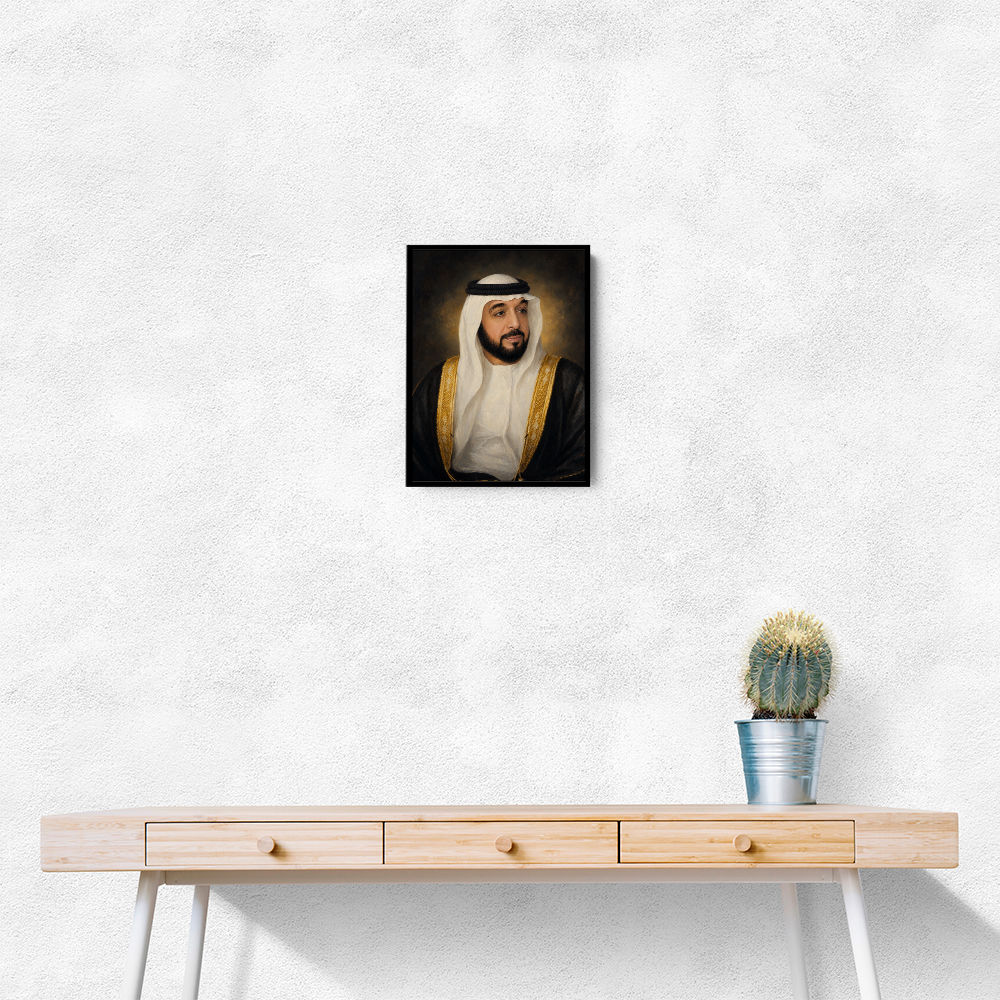 Sheikh Khalifa Bin Zayed Al Nahyan Classic Royal Portrait 