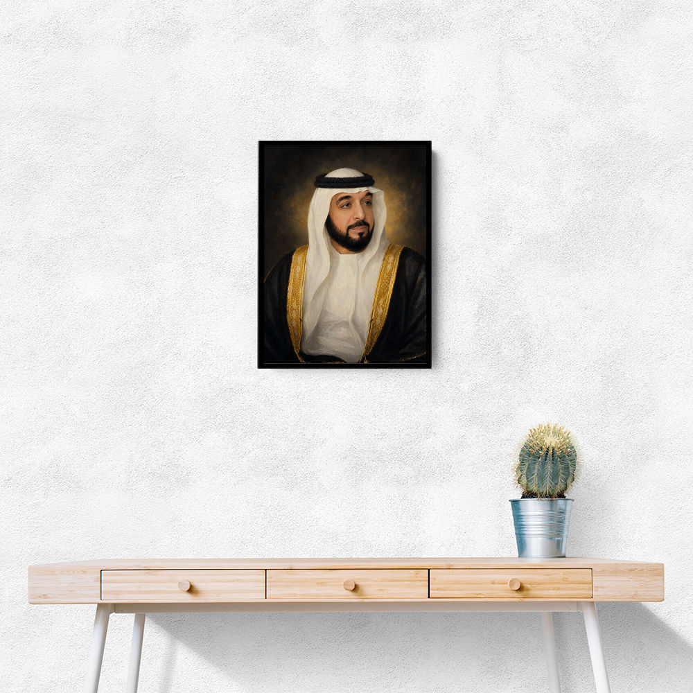 Sheikh Khalifa Bin Zayed Al Nahyan Classic Royal Portrait 