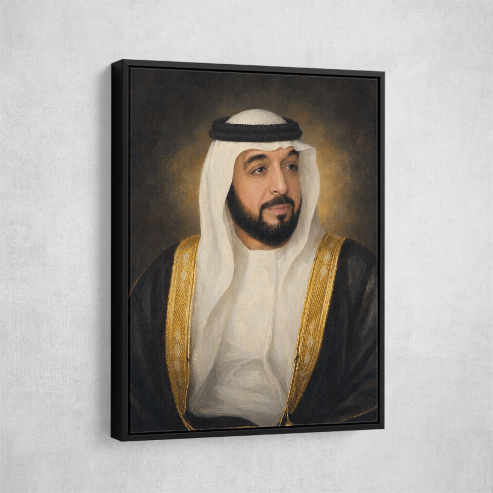 Sheikh Khalifa Bin Zayed Al Nahyan Classic Royal Portrait 