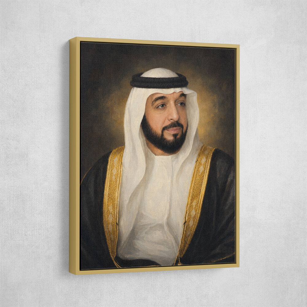 Sheikh Khalifa Bin Zayed Al Nahyan Classic Royal Portrait 