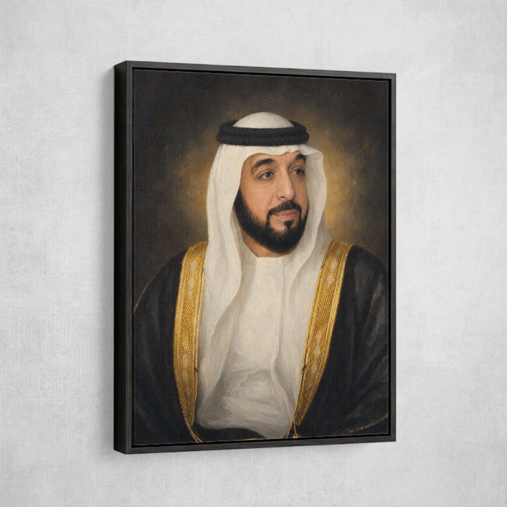 Sheikh Khalifa Bin Zayed Al Nahyan Classic Royal Portrait 