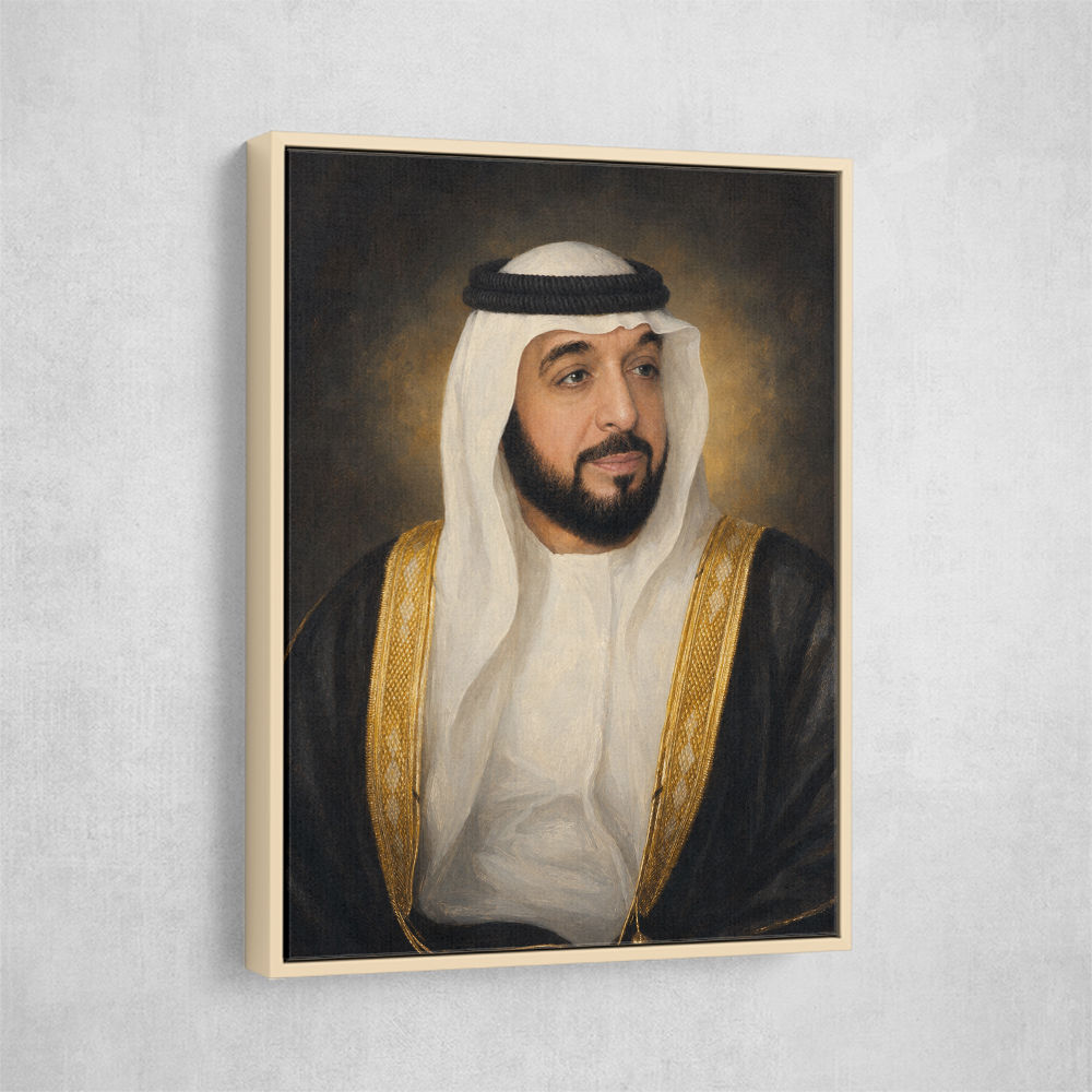 Sheikh Khalifa Bin Zayed Al Nahyan Classic Royal Portrait 