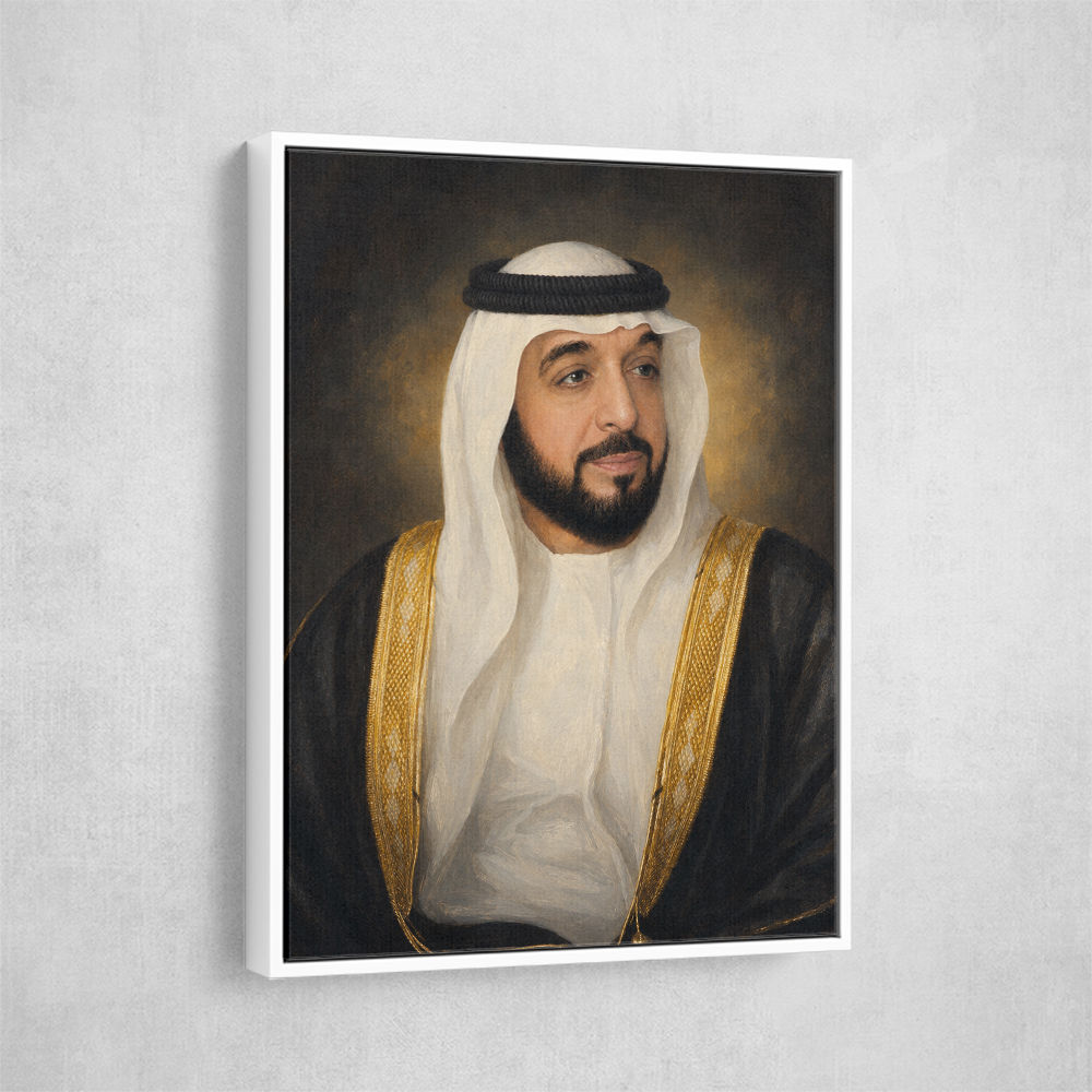 Sheikh Khalifa Bin Zayed Al Nahyan Classic Royal Portrait 