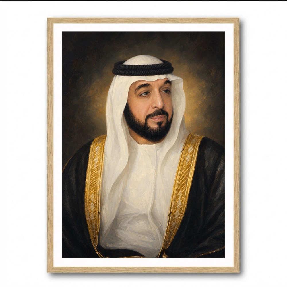 Sheikh Khalifa Bin Zayed Al Nahyan Classic Royal Portrait 