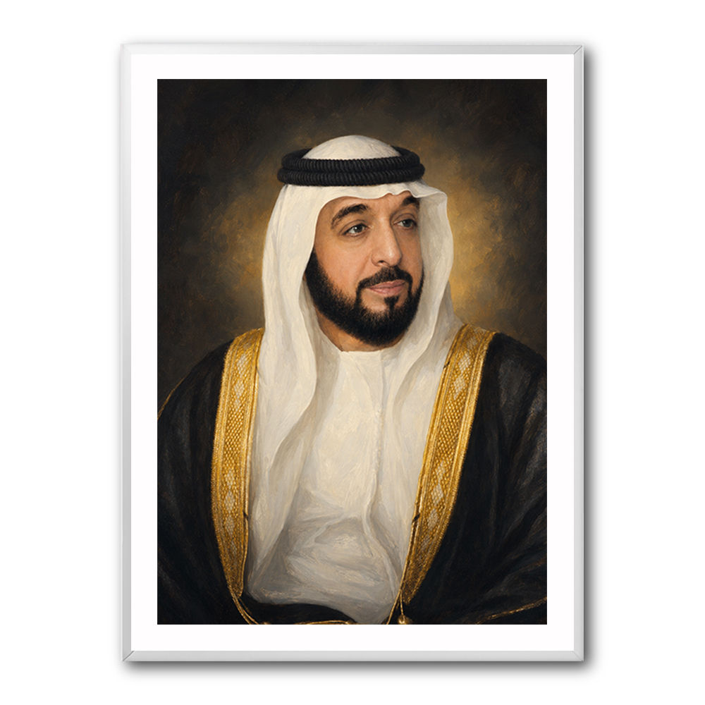 Sheikh Khalifa Bin Zayed Al Nahyan Classic Royal Portrait 