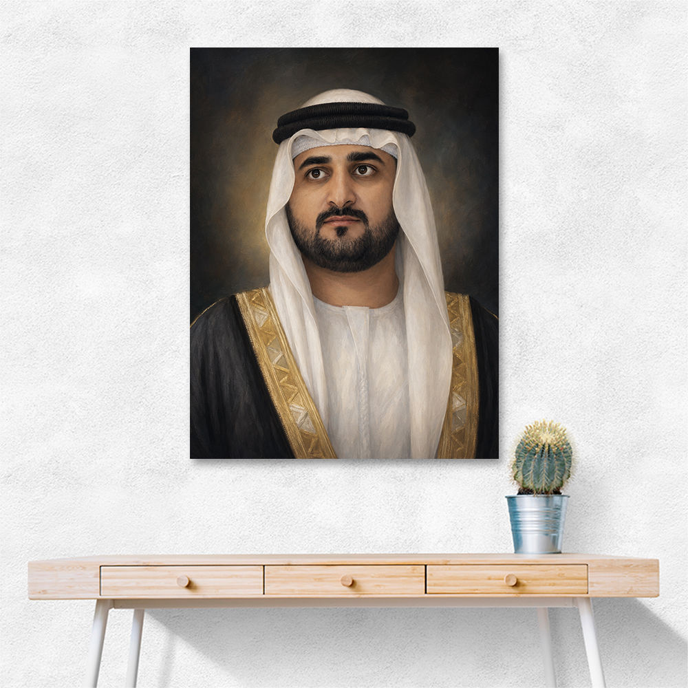 Sheikh Maktoum Bin Mohammed Bin Rashid Al Maktoum Classic Royal Portrait