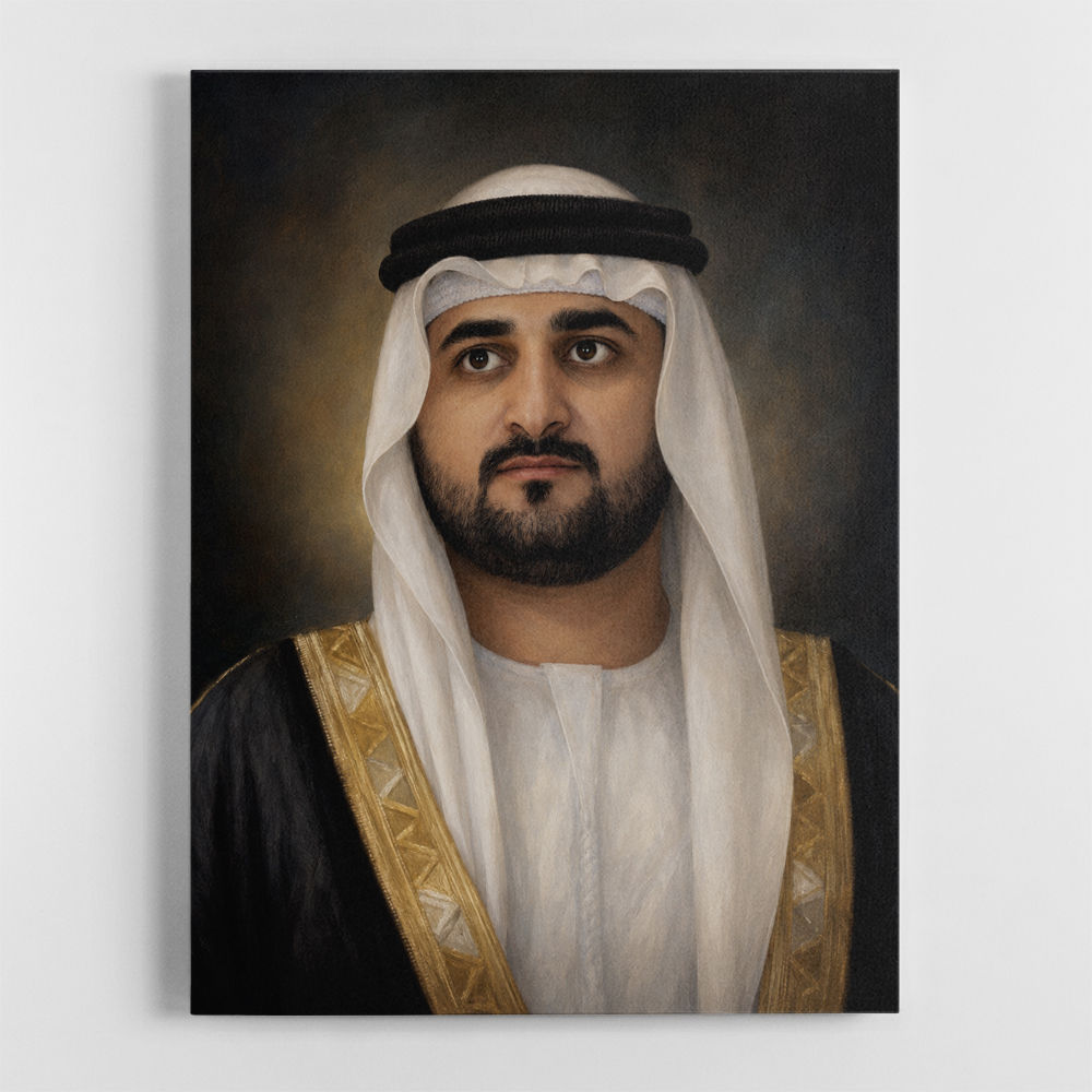 Sheikh Maktoum Bin Mohammed Bin Rashid Al Maktoum Classic Royal Portrait