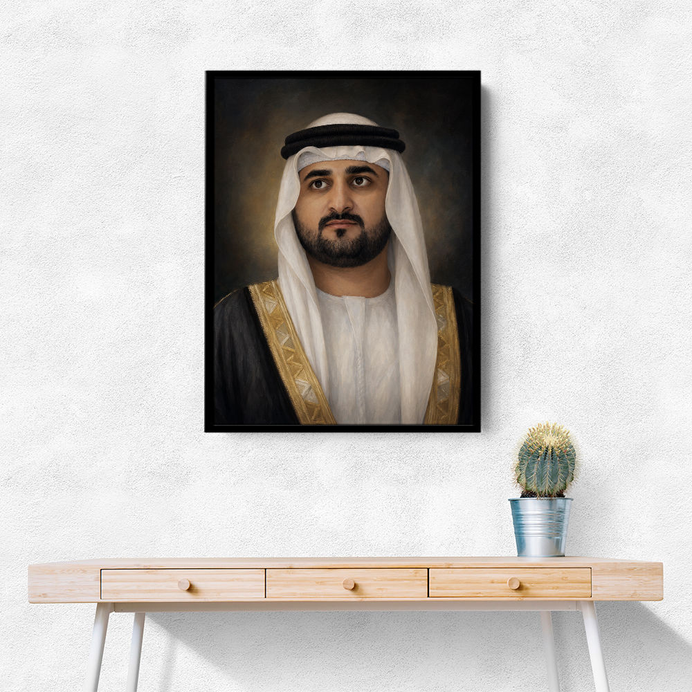 Sheikh Maktoum Bin Mohammed Bin Rashid Al Maktoum Classic Royal Portrait