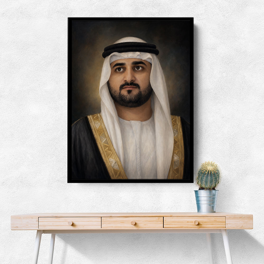 Sheikh Maktoum Bin Mohammed Bin Rashid Al Maktoum Classic Royal Portrait