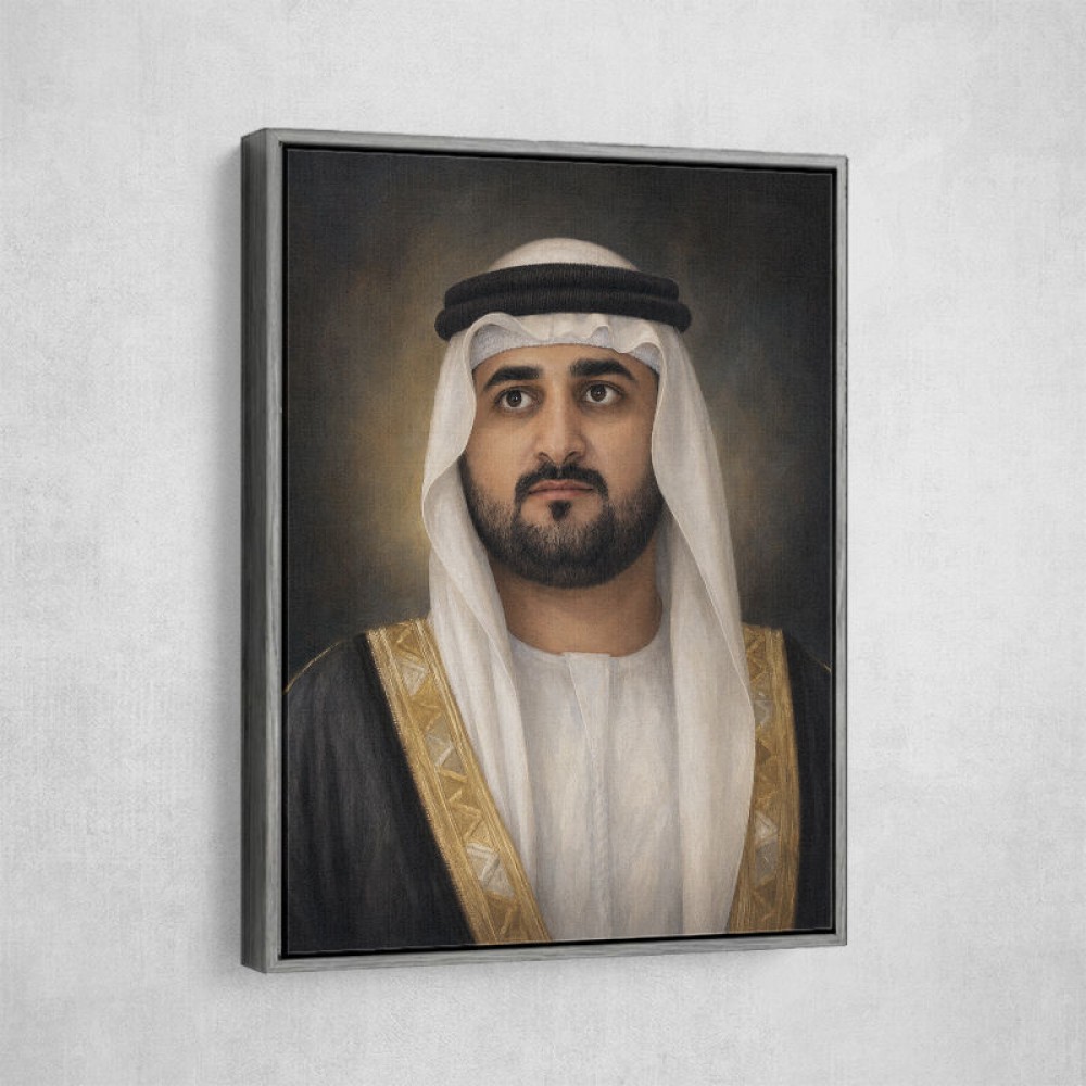 Sheikh Maktoum Bin Mohammed Bin Rashid Al Maktoum Classic Royal Portrait