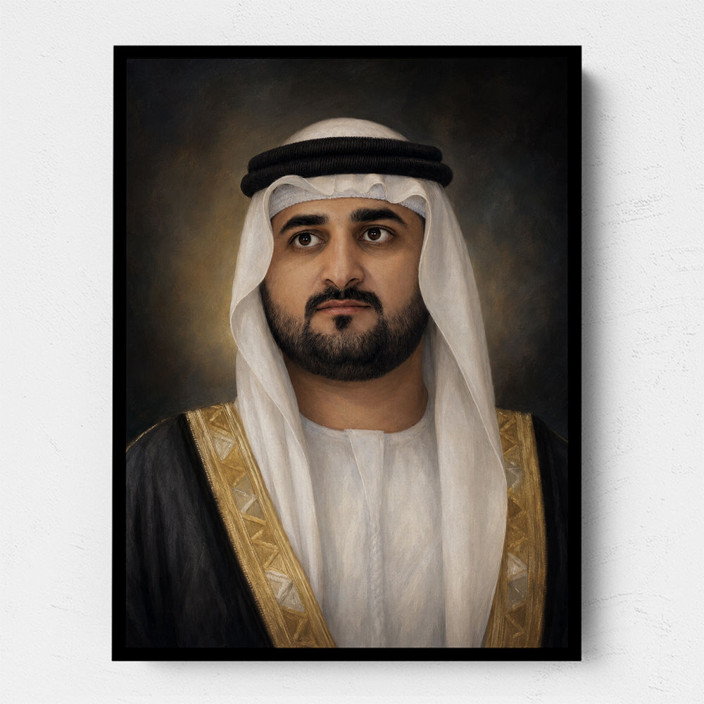 Sheikh Maktoum Bin Mohammed Bin Rashid Al Maktoum Classic Royal Portrait
