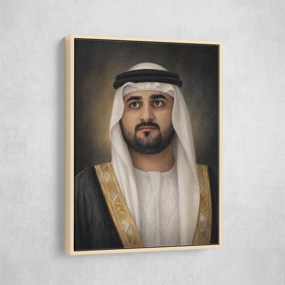 Sheikh Maktoum Bin Mohammed Bin Rashid Al Maktoum Classic Royal Portrait
