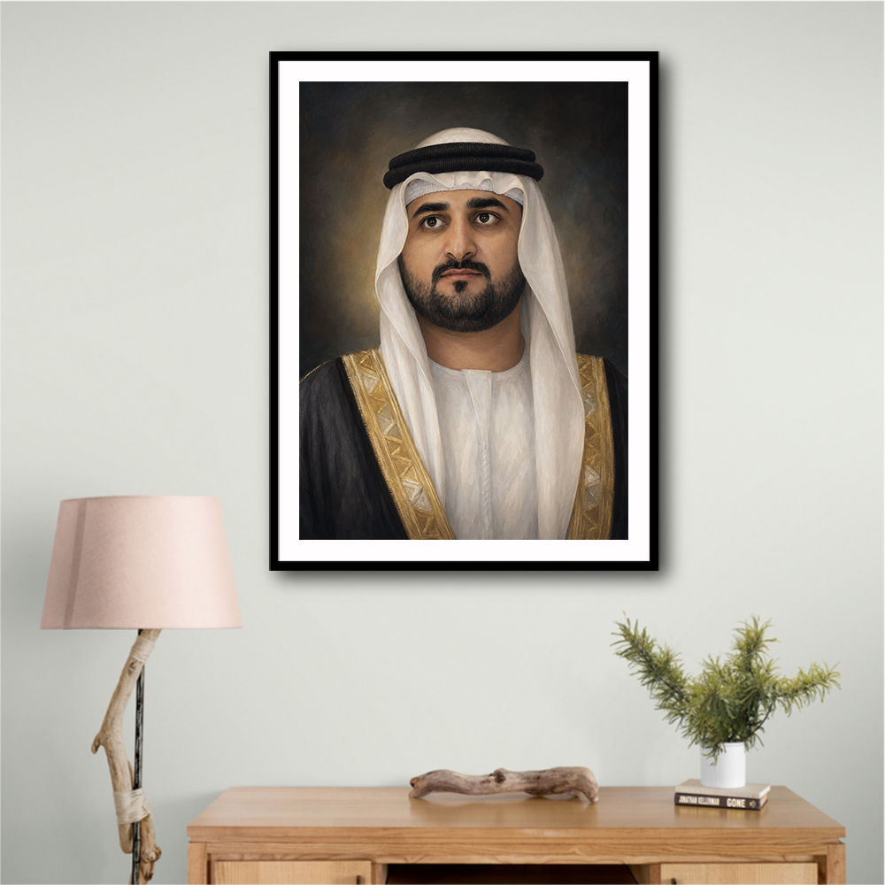 Sheikh Maktoum Bin Mohammed Bin Rashid Al Maktoum Classic Royal Portrait