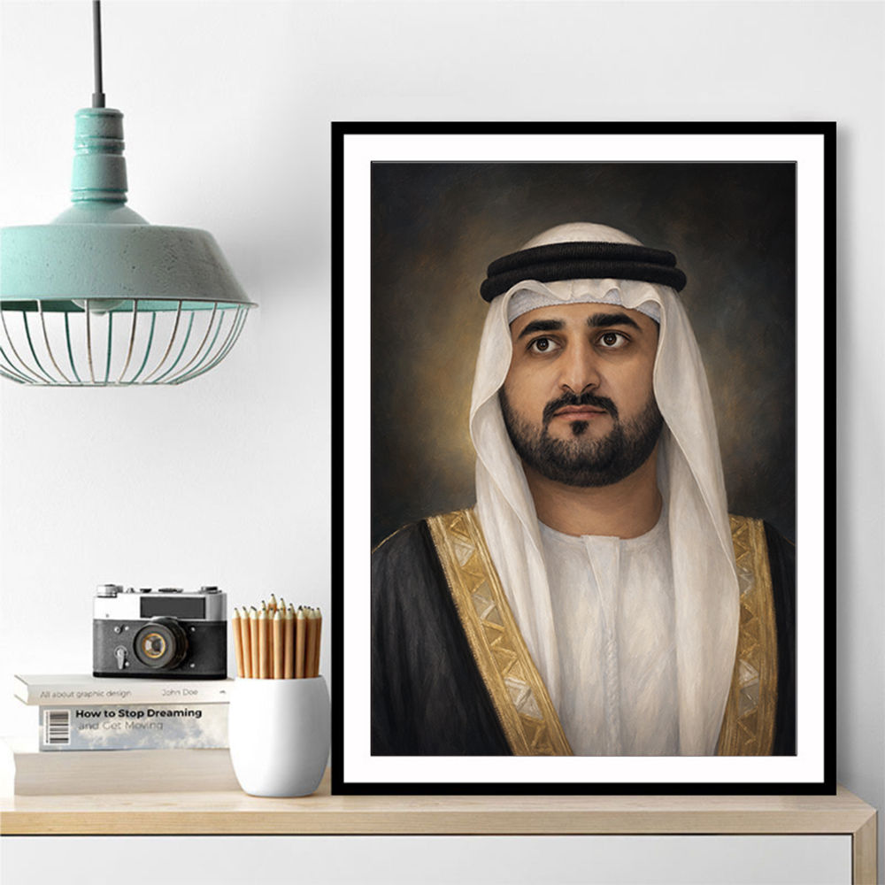 Sheikh Maktoum Bin Mohammed Bin Rashid Al Maktoum Classic Royal Portrait