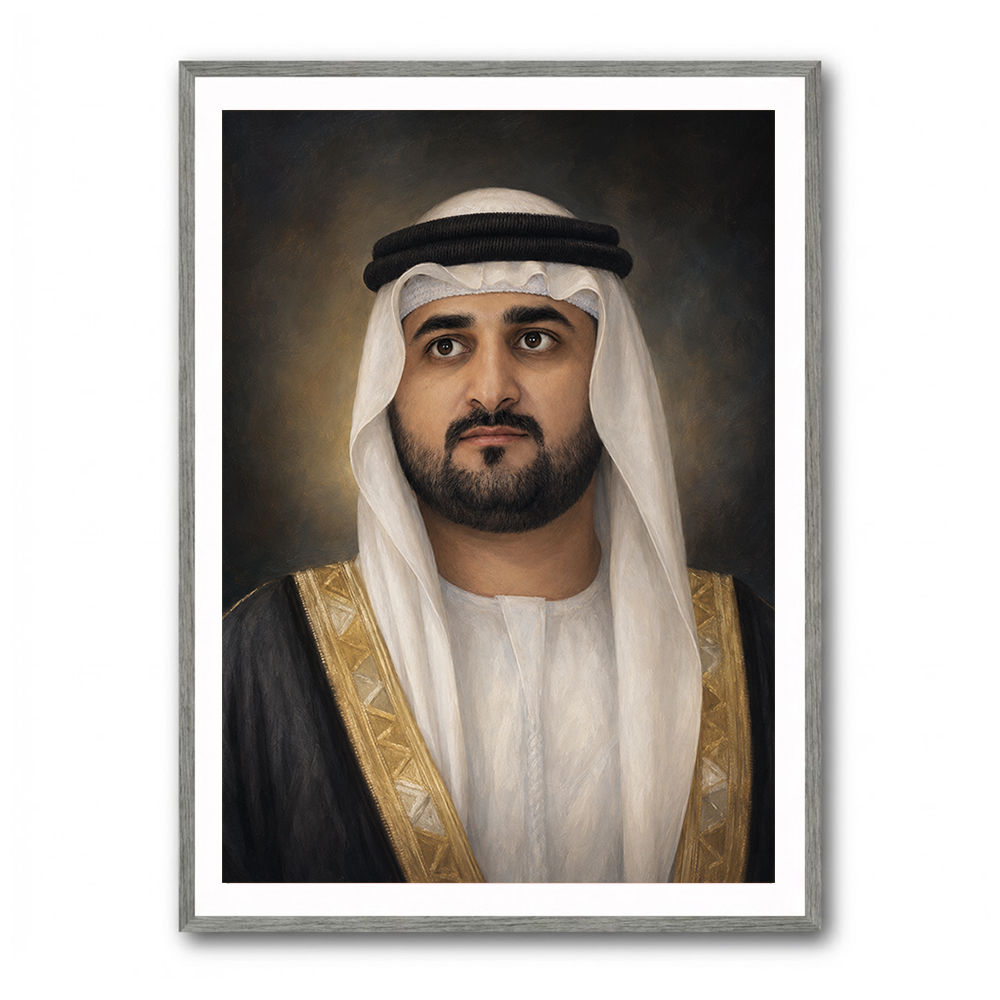 Sheikh Maktoum Bin Mohammed Bin Rashid Al Maktoum Classic Royal Portrait