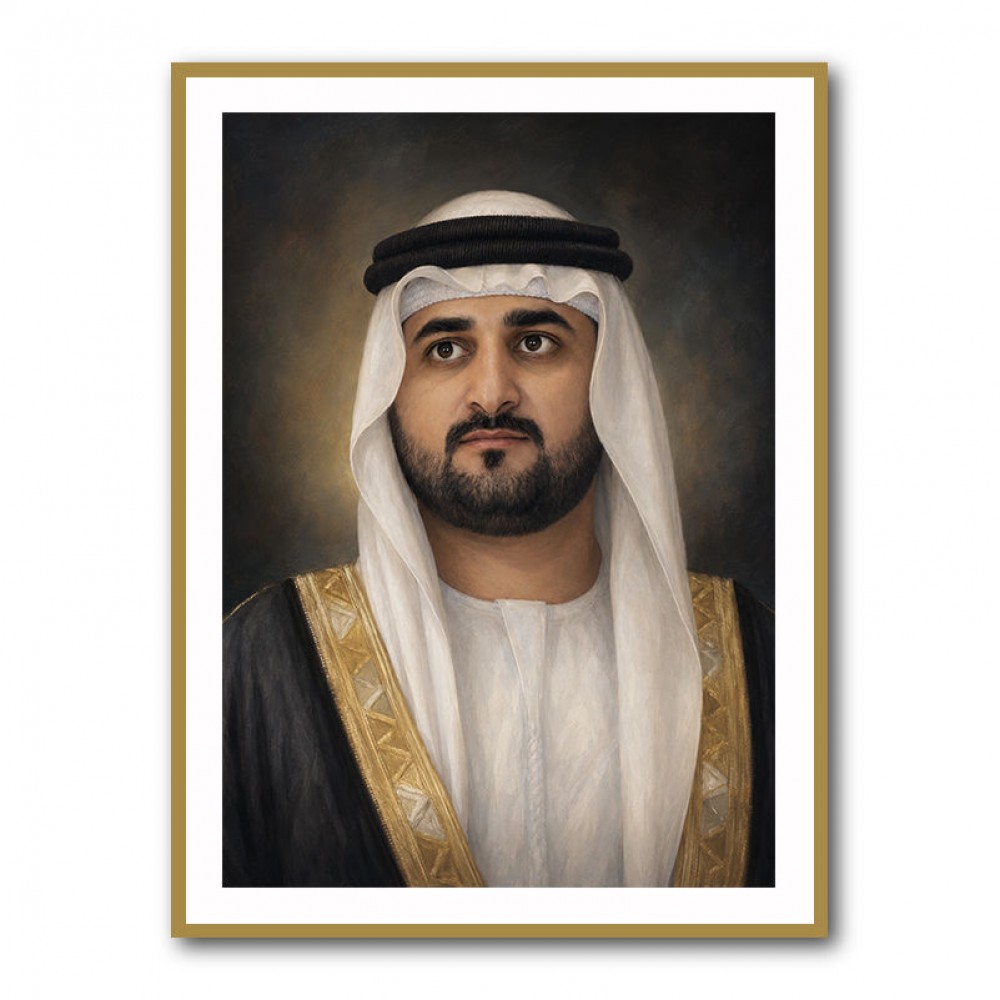 Sheikh Maktoum Bin Mohammed Bin Rashid Al Maktoum Classic Royal Portrait